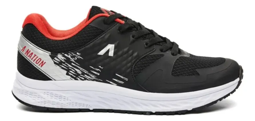 Zapatillas A Nation Cross Trainer Kids Negro Rojo