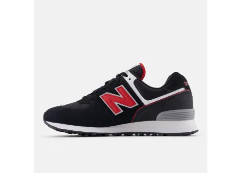 Zapatillas New Balance 574 Negro Blanco Rojo - Imagen 2