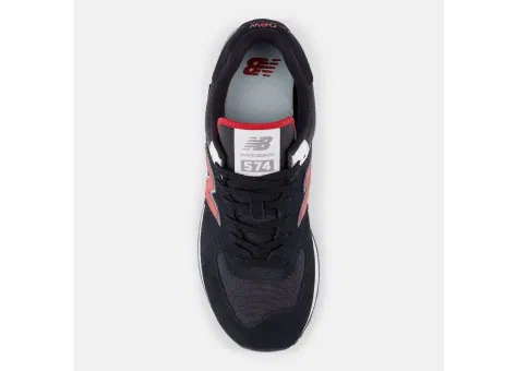 Zapatillas New Balance 574 Negro Blanco Rojo - Imagen 3