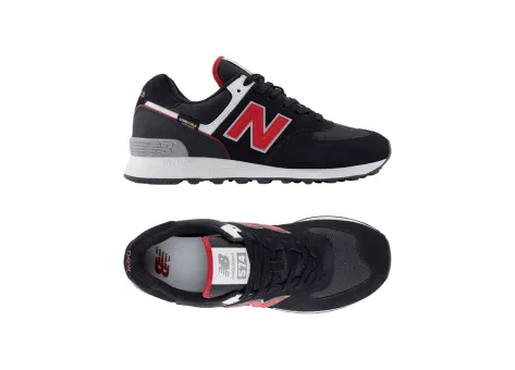 Zapatillas New Balance 574 Negro Blanco Rojo - Imagen 5