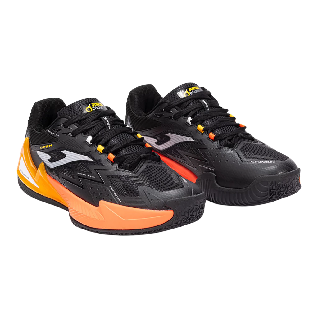 Joma Zapatillas Padel Open Negro Naranja - Imagen 2