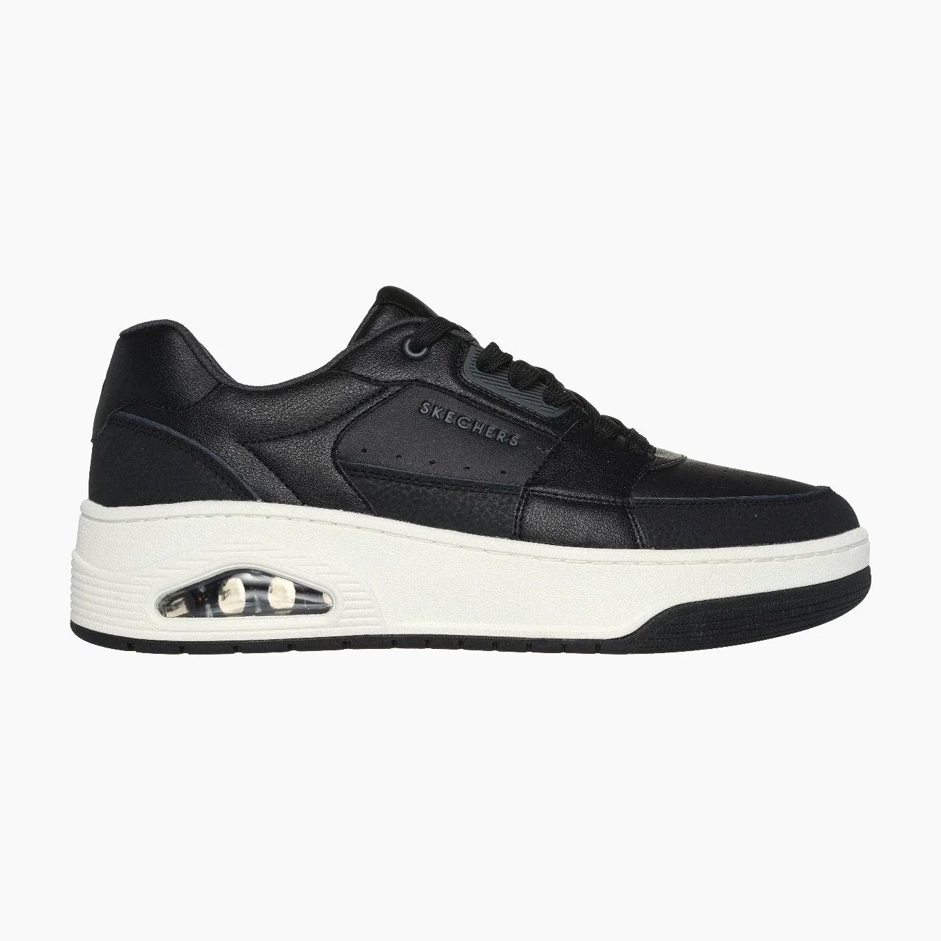 Zapatilla Uno Court Low Post Negro Bco - Imagen 2