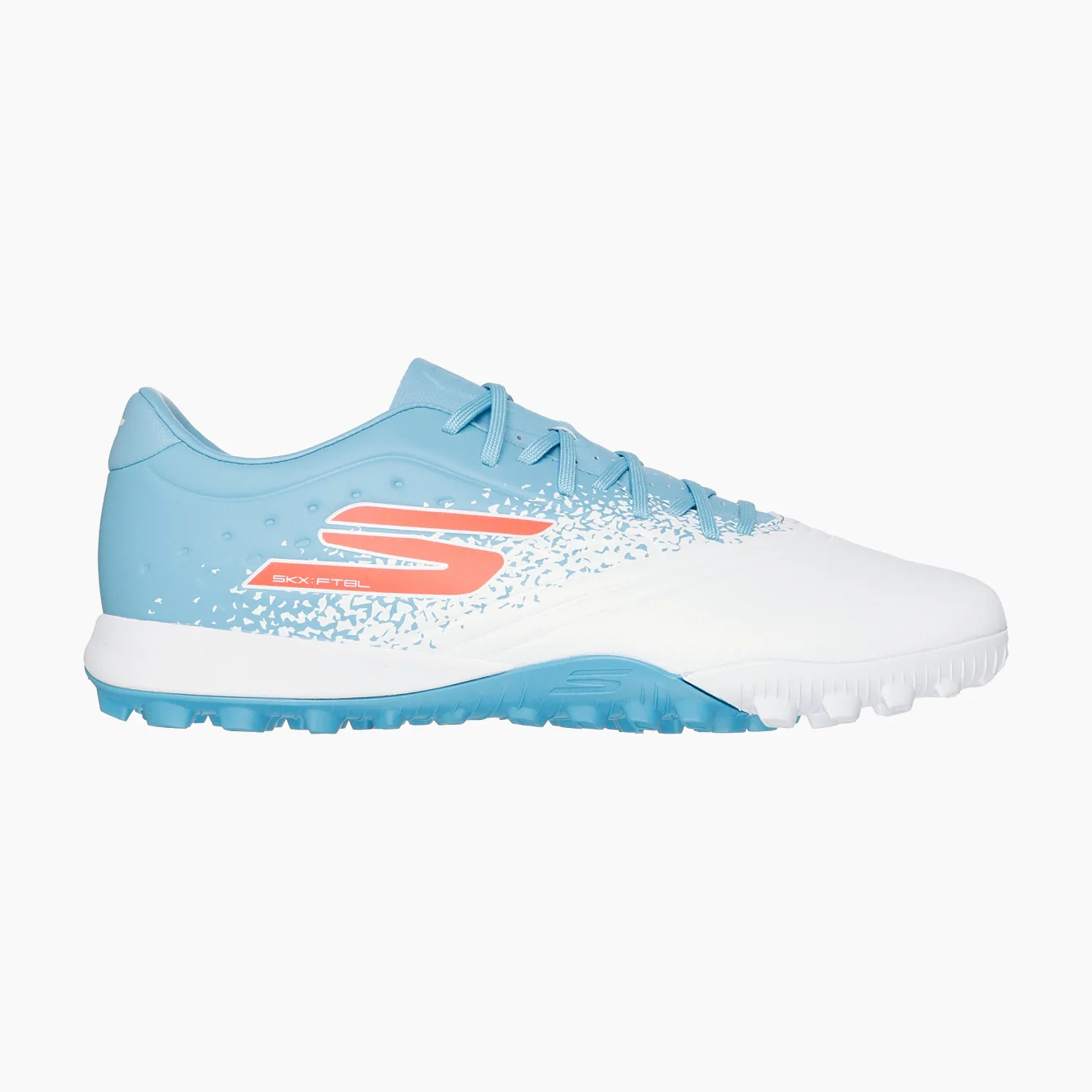 Botin Razor Tf Blanco Naranja Celeste - Imagen 3