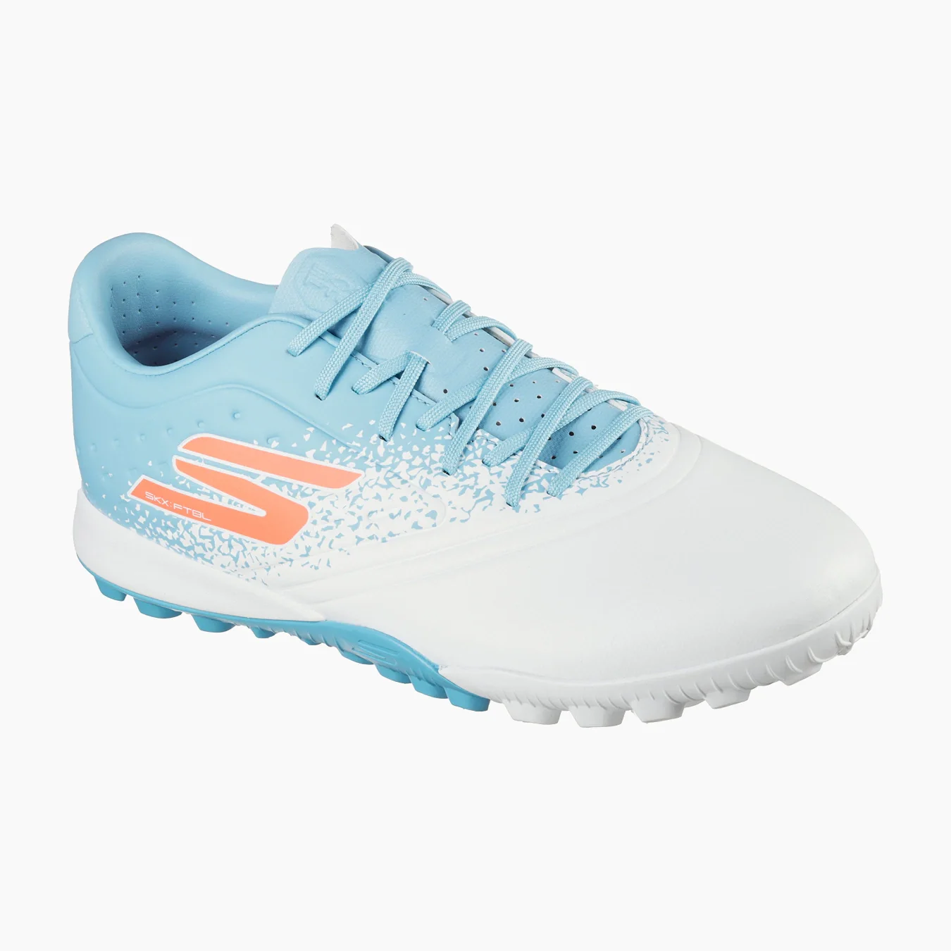 Botin Razor Tf Blanco Naranja Celeste - Imagen 2