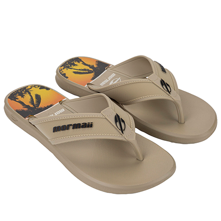 Ojota Wave Iii Beige Naranja Negro