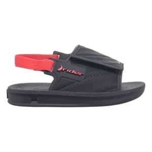 Chinelas Street Bebe Negro Rojo