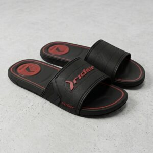 Chinela Start Negro Rojo