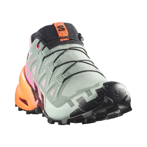 Zapatilla Speedcross 6 Gore-tex Gris Rosa Naranja - Imagen 3